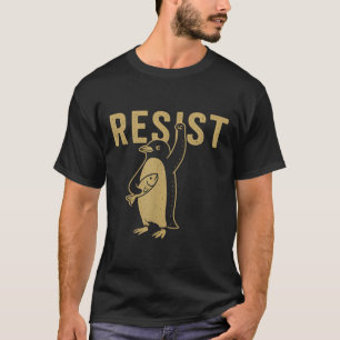 Camiseta Resista del retro pingüino resiste el diseño pingü