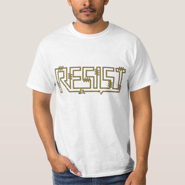 Camiseta Resista el diagrama electrónico de la resistencia (Anverso)
