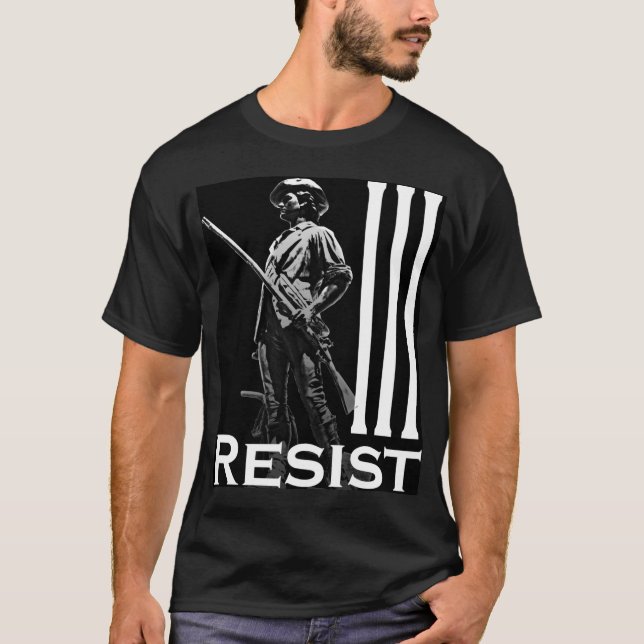 Camiseta Resista el negro del Minuteman 2 (Anverso)