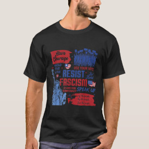 Camiseta Resista Fascismo Activista liberal Anti-Trump 4.º 