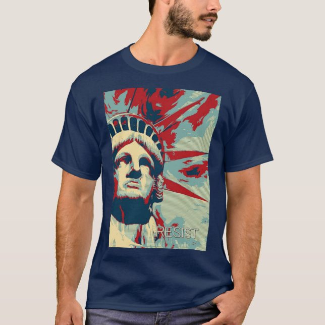 Camiseta RESISTA - la estatua de la libertad (Anverso)