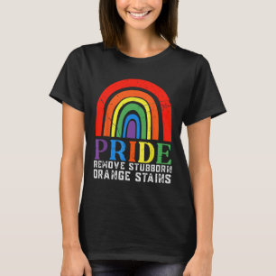Camiseta Resiste a Trump Elimina Manchas Naranjas Orgullo M