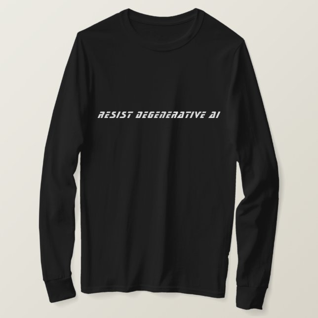 Camiseta RESISTE AI DEGENERATIVO (Anverso del diseño)