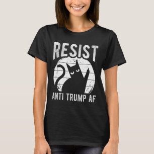 Camiseta Resiste Anti Trump Af Resistencia Anti Trump Gato