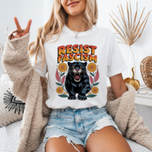 Camiseta RESISTE Fascismo Pantera Antitrujillo Antifascista