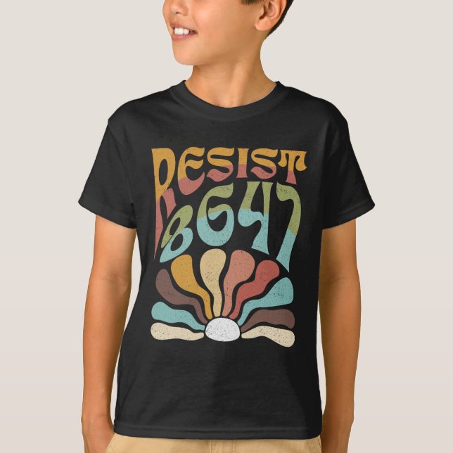 Camiseta Resiste Sutil 8647 Resiste a Trump Protesta Boho (Anverso)