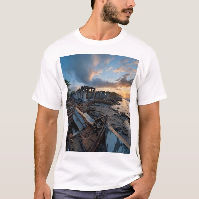 Camiseta Resistencia en medio de ruinas (Anverso)