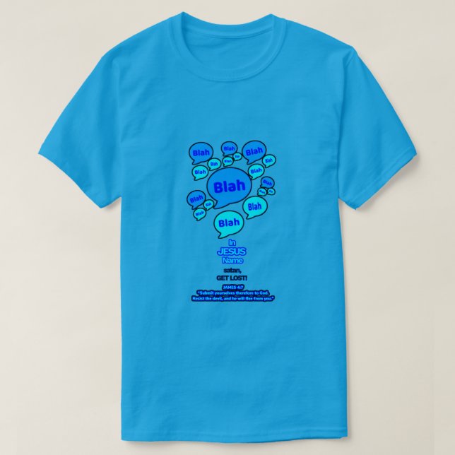 Camiseta Resistid al diablo - Logo Azul - (Diseño del anverso)