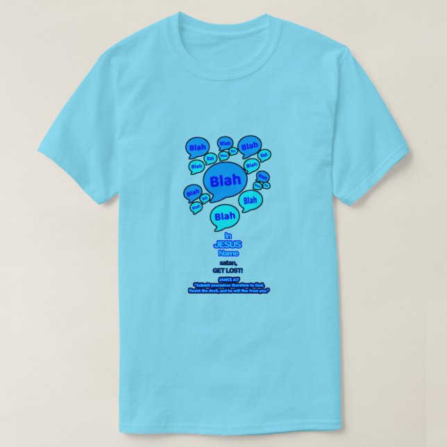 Camiseta Resistid al diablo - Logo Azul - (Diseño del anverso)