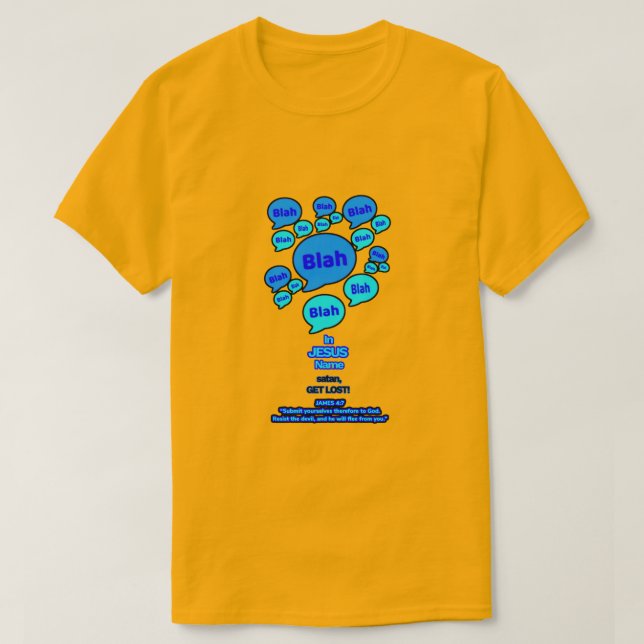 Camiseta Resistid al diablo - Logo Azul - (Diseño del anverso)