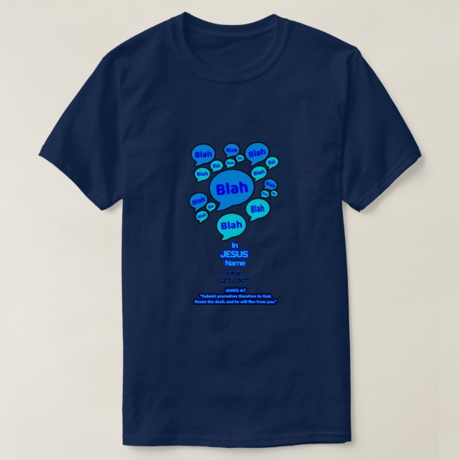 Camiseta Resistid al diablo - Logo Azul - (Diseño del anverso)