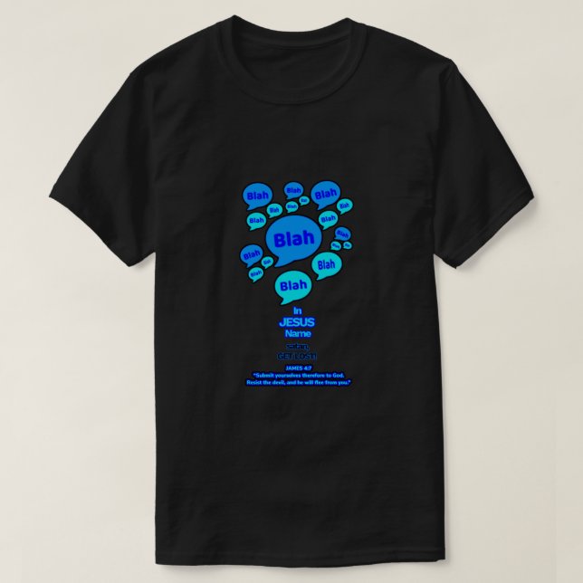 Camiseta Resistid al diablo - Logo Azul - (Diseño del anverso)