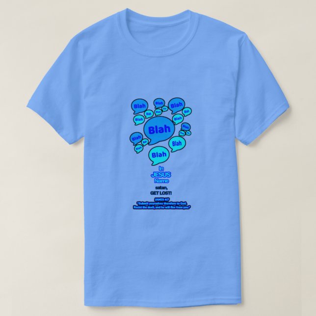 Camiseta Resistid al diablo - Logo Azul - (Diseño del anverso)