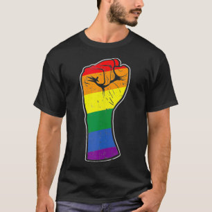 Camiseta Resistiendo el apoyo a la bandera del orgullo gay