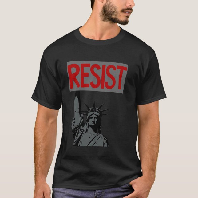 Camiseta Resistir a la estatua de protesta por el activismo (Anverso)