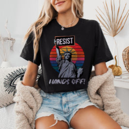 Camiseta RESISTIR A MANOS DE LA Estatua de la Libertad Polí