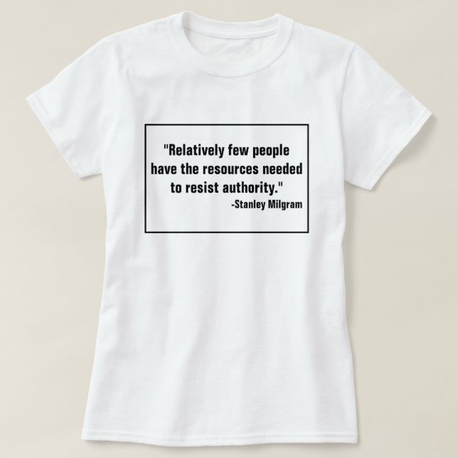 Camiseta Resistir a negarse a obedecer al antiautoritario d (Diseño del anverso)