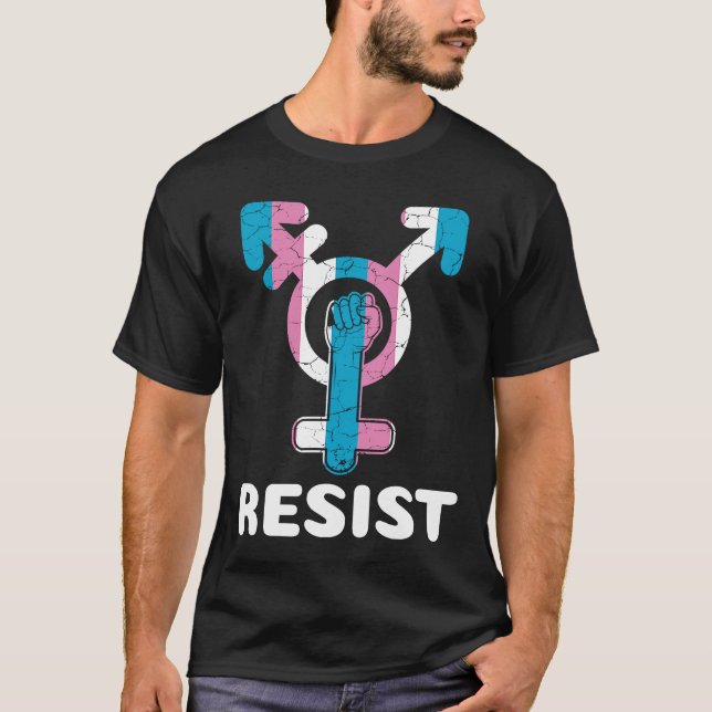Camiseta Resistir a Trans Power Trans Advocate (Anverso)