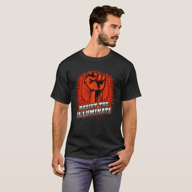 Camiseta Resistir Al Naranja Iluminado (Anverso completo)