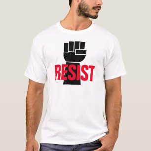 Camiseta Resistir al presidente Trump - Puño negro anti Tru