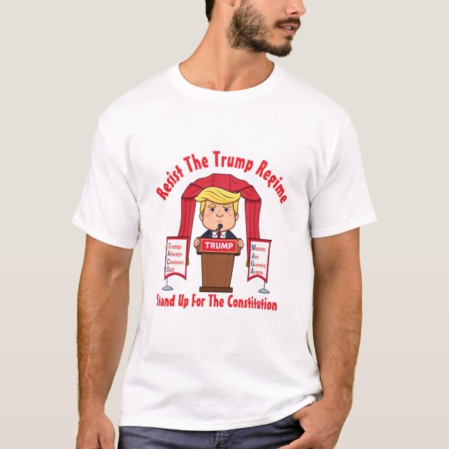 Camiseta Resistir al régimen de Trump (Anverso)