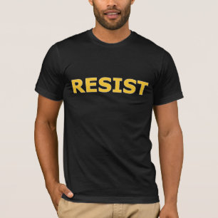 Camiseta RESISTIR - Amarillo sobre negro