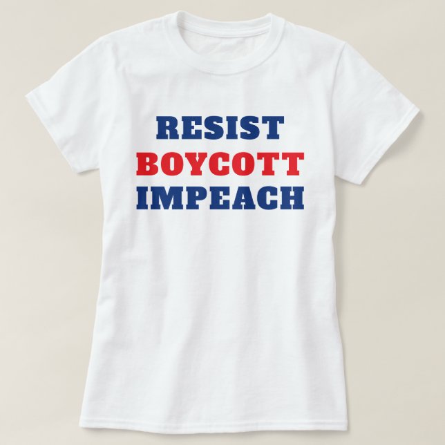 Camiseta Resistir Boicot Impugnar  (Diseño del anverso)