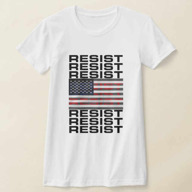 Camiseta Resistir con la bandera estadounidense (Distribución)