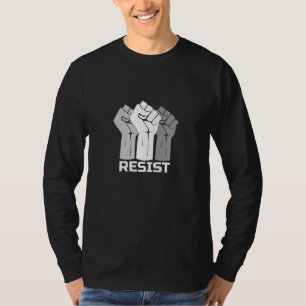 Camiseta Resistir con puño - en blanco 0003