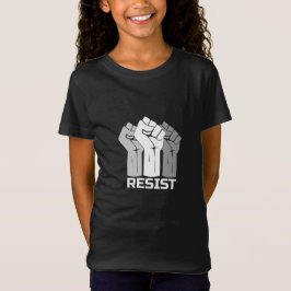 Camiseta Resistir con puño - en blanco 0003
