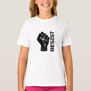Camiseta Resistir con puño - en negro 0002