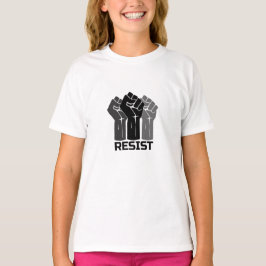 Camiseta Resistir con puño - en negro 0003