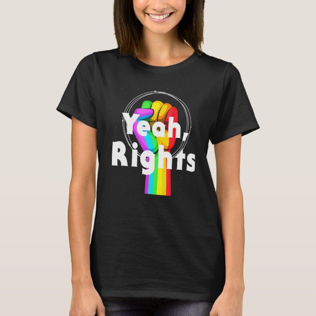 Camiseta Resistir el arcoiris si derechos Lgbtqa+ Lesbia ga (Anverso)