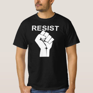 Camiseta Resistir el control manual del activismo en protes
