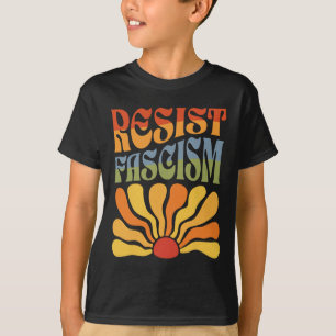 Camiseta Resistir el fascismo retro boho Feminist Pro Choic