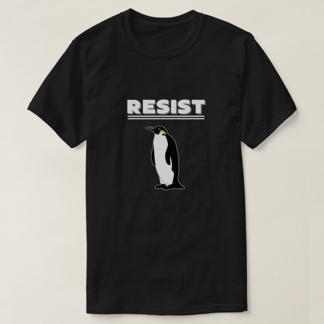 Camiseta resistir el pingüino (Diseño del anverso)