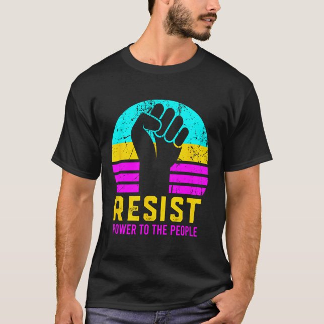 Camiseta Resistir el poder del fascismo para la gente (Anverso)