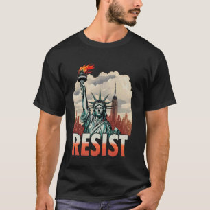Camiseta Resistir Estatua de la Libertad Activismo Vintage 