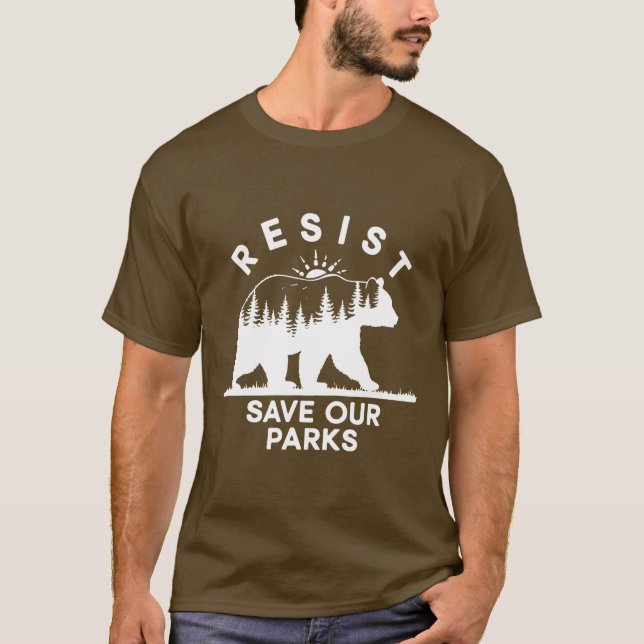 Camiseta Resistir Guardar Nuestros Parques Alt Estacionamie (Anverso)