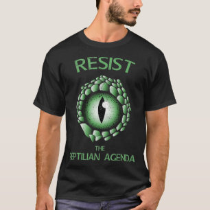 Camiseta Resistir la Agenda Reptiliana Teoría de la Conspir
