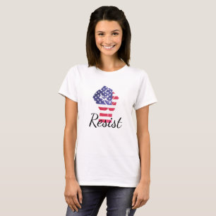 Camiseta Resistir la bandera estadounidense, el demócrata c