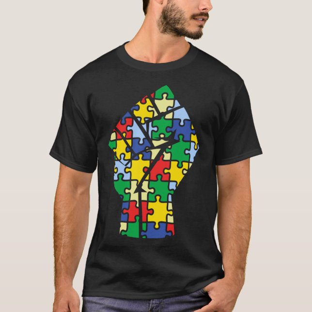 Camiseta Resistir la conciencia de la bandera del autismo p (Anverso)