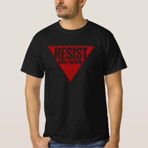 Camiseta Resistir la palabra con resistencia al triángulo r