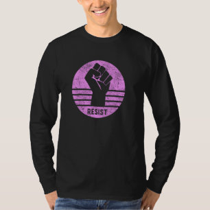 Camiseta Resistir la protesta Puño Rojo Círculo Molesto