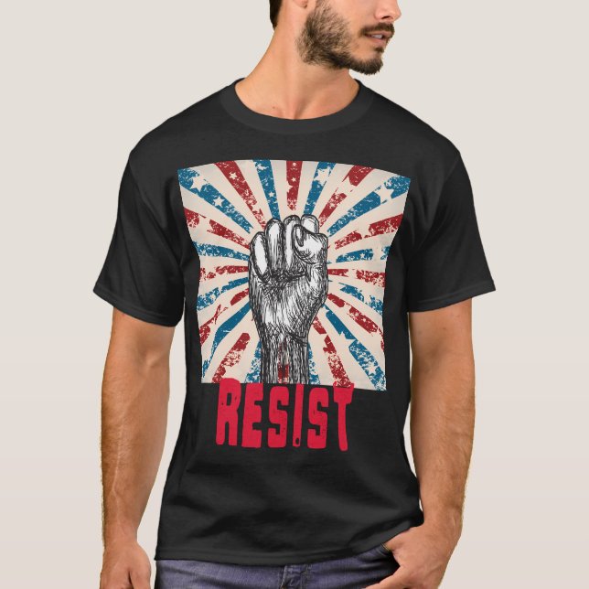 Camiseta Resistir la resistencia: rayos de sol contra Donal (Anverso)