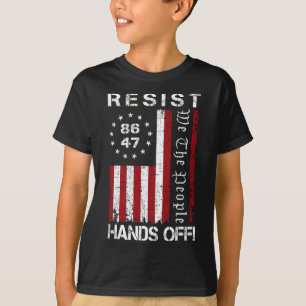 Camiseta Resistir las manos fuera de la protesta 86 47 8647