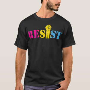 Camiseta Resistir levantado el puño del orgullo LGBTQ Bande