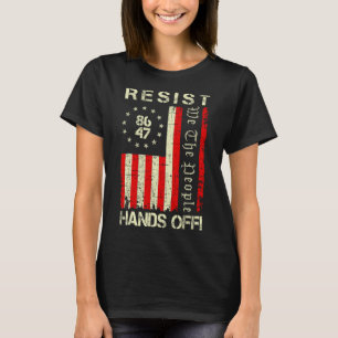 Camiseta Resistir manos fuera protesta Seguridad Social Med