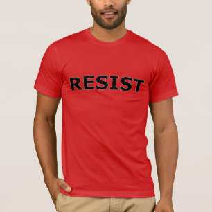 Camiseta RESISTIR - Negro sobre rojo