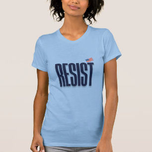 Camiseta RESISTIR pequeña bandera estadounidense - Declarac